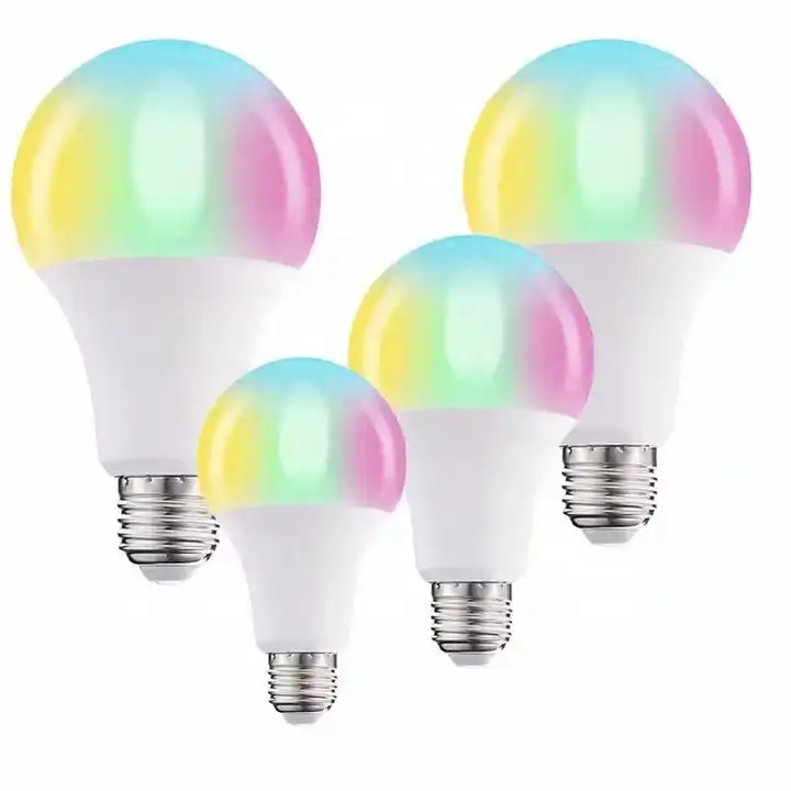 RGB Smart Led Lights RGB E27 B22 5W 7W 8W ROHS CE A60 Bulb Multi Color Remote Control Led Light Bulb , LED-A BULB