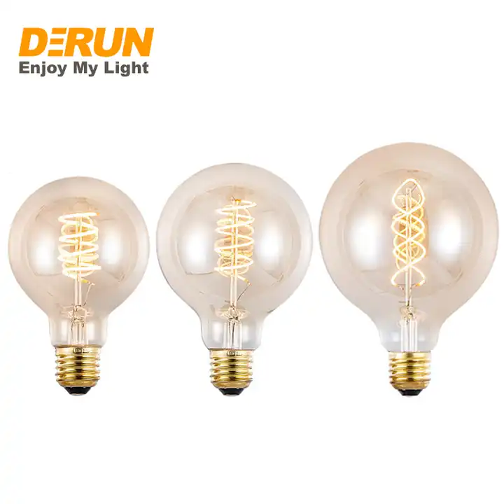 Vintage Design G45 G80 G95 G125 Edison Style E27 Led Soft Filament Bulb With Glowing Spiral Filament, FMT-SOFT