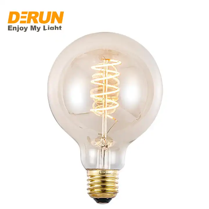 Vintage Design G45 G80 G95 G125 Edison Style E27 Led Soft Filament Bulb With Glowing Spiral Filament, FMT-SOFT