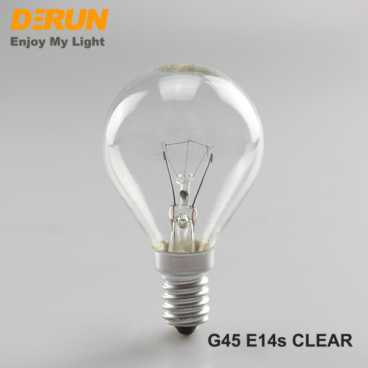 G45 Clear Milky Frosted Global Round Shape E14 E27 B22 25W 40W 130V 240V G45 Incandescent light Bulb ,  INC-G45