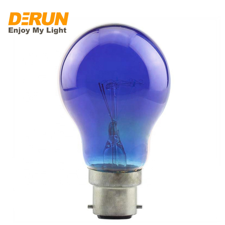 A19 Edison Lamp Clear Red Yellow Blue E27 B22 25W 40W 60W 100W 130V 240V C35 Incandescent light Bulb , INC-COLOR