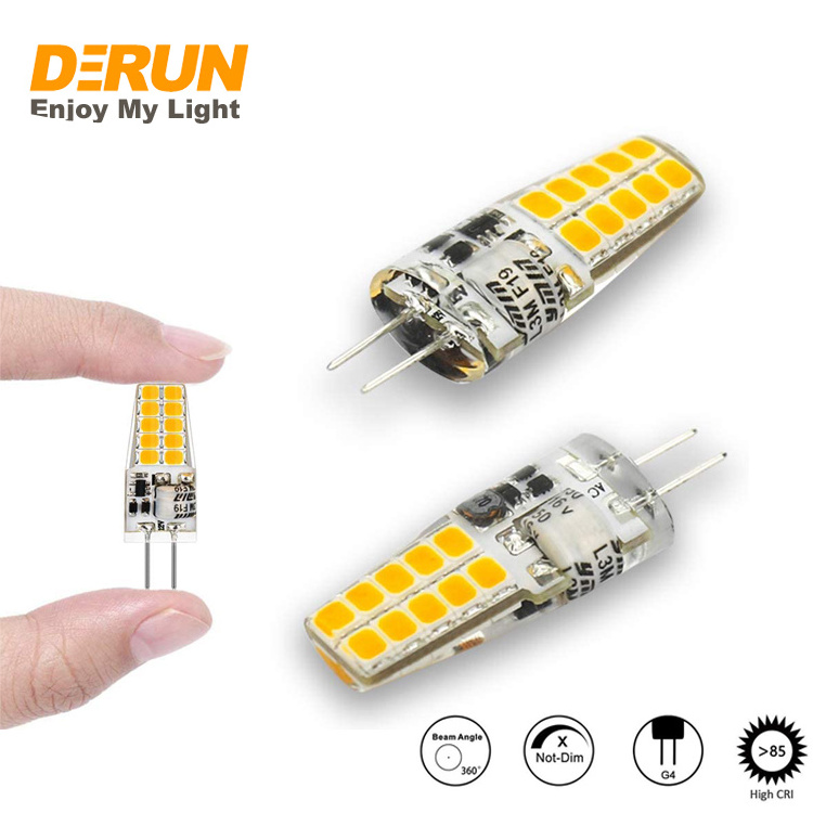 CE ROHS No Flicker Mini Bulb G4 1.5W 2W 2.5W Silicon Body 130V 230V LED G4 Bulb Lights , LED-JC