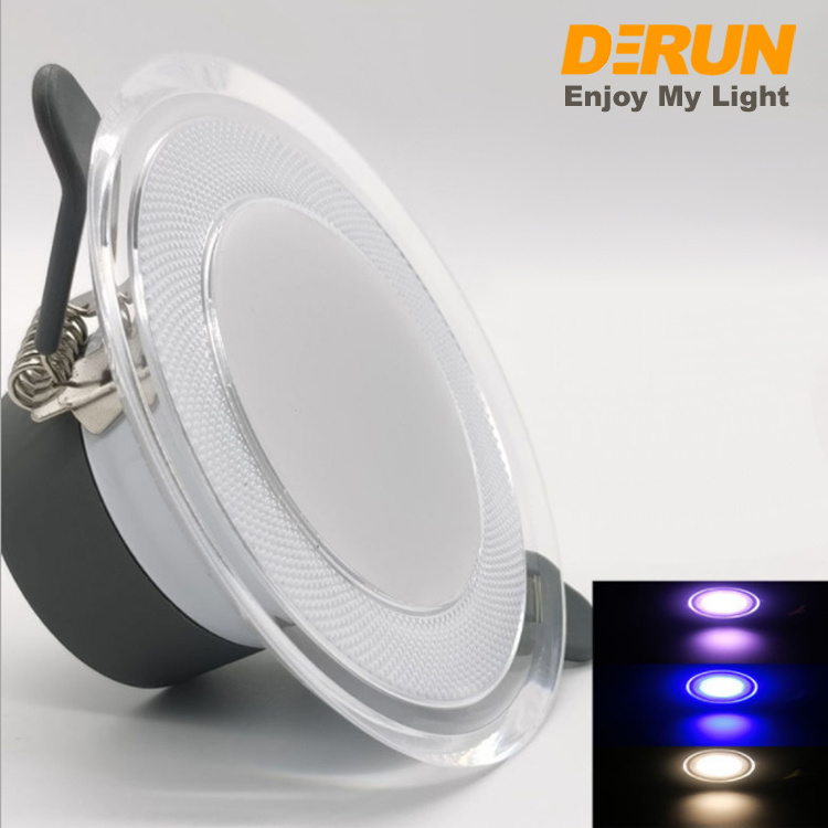 CE RoHS 5W 7W CCT Dimmable Downlight Two Dimming Method Ultra-Thin Led Recessed Ceiling Light ,  LCL-COLOR