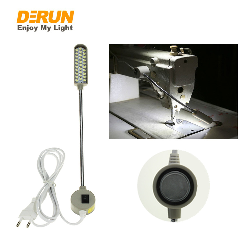 Led Bulb for Household Sewing Machine 1.5W Flexible Work Sewing Machine Lamp with Magnetic Holder Base