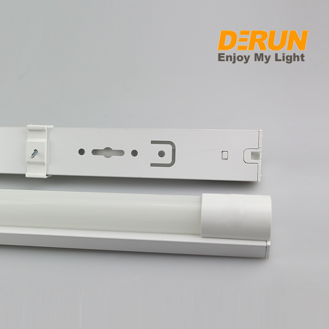 Surface Mounted T8 LED Linear Tube Light Fitting 60cm 120cm Metal For Metro Office Supermarket CE RoHS , LTL-T8INT-AG