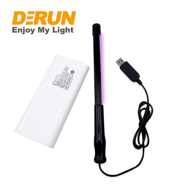 Handheld Portable Germicidal LED UVC Rechargeable Wand Light Ultraviolet Disinfection Stick LED Lamps , LAMP-UV STICK