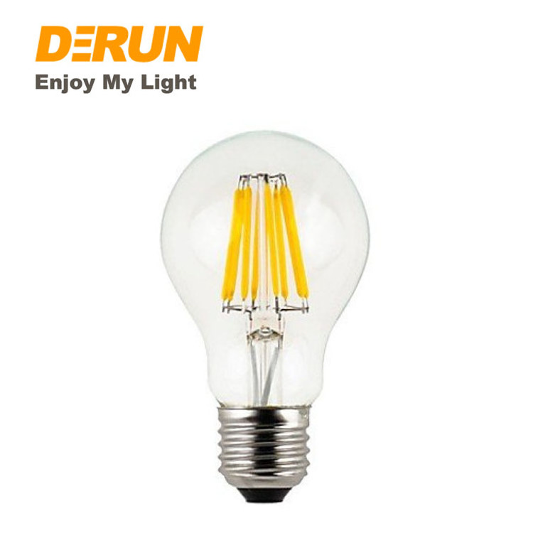 China Factory Price High Quality 4W 6W 8W 10W 12W E27 B22 Standard Clear A60 LED Filament Bulb , FMT-A60