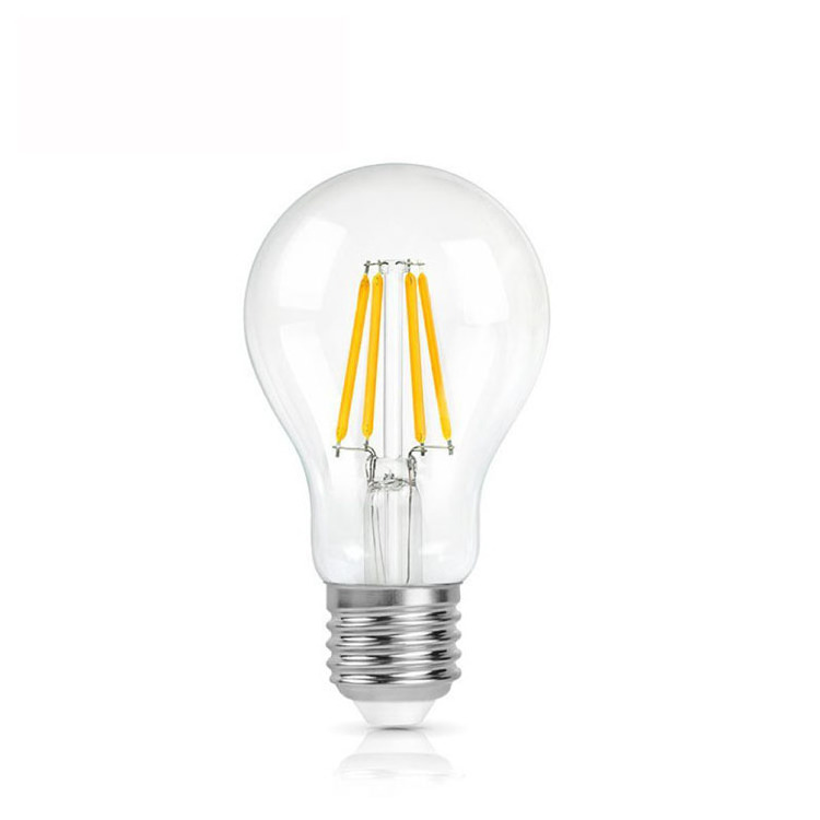 China Factory Price High Quality 4W 6W 8W 10W 12W E27 B22 Standard Clear A60 LED Filament Bulb , FMT-A60