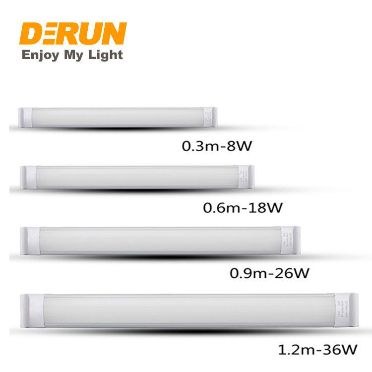 Household led tube dust proof light fixture 9W 18W 24W 36W 4FT PC LED Batten Purified Fixture Lamp Tube Light , LTL-BATTEN