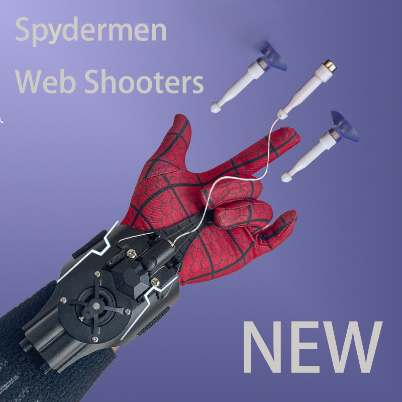 Spyder Men Web Shooters ML Legends Spydermen Network Electric Launcher Gloves Toys Manga Figurine Cosplay Props Gift for Kids