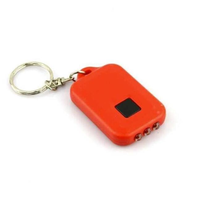 Mini Portable Solar Power 3 Led Light Keychain Keyring Torch Flashlight Outdoor Emergency Light Tools