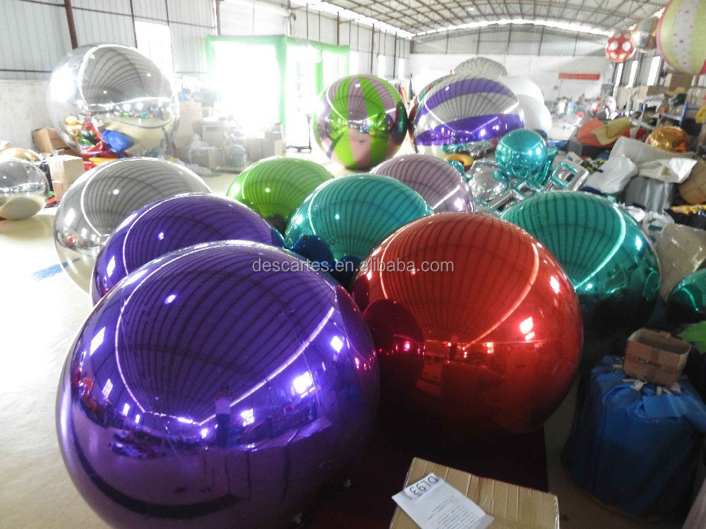 New Color 1.5M Inflatable Chrome Reflect Balls/Inflatable Christmas Mirror Balls