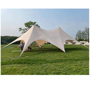 M Shape Unique Design Big Star Shade Camp Tents For 50 People Seated