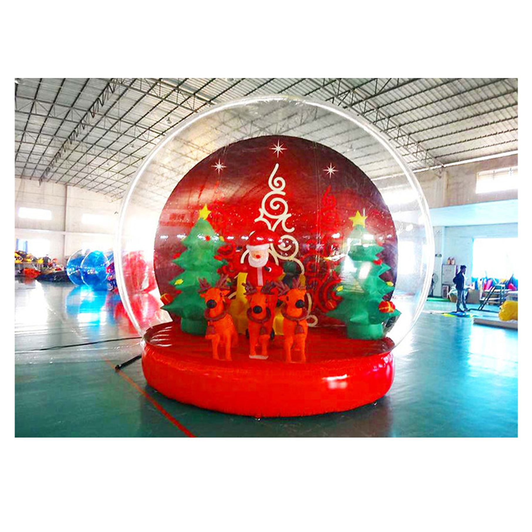 Dia:5M Giant Inflatable Christmas Human Snow Globes For Xmas Events