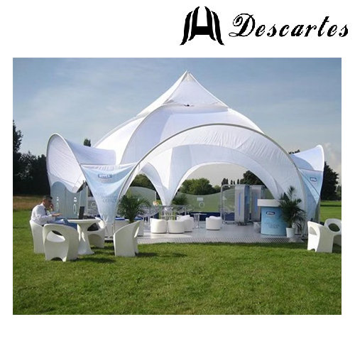 White expo dome spider tent/pop up display tents with sides walls