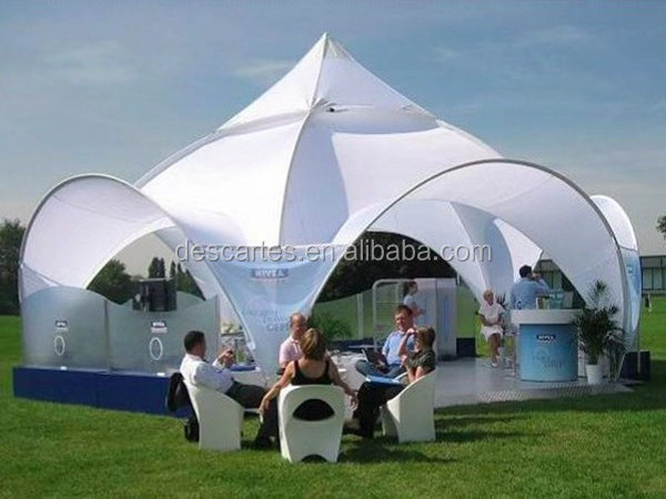 Grey exhibition arch tents/commercial spider shade tents with walls