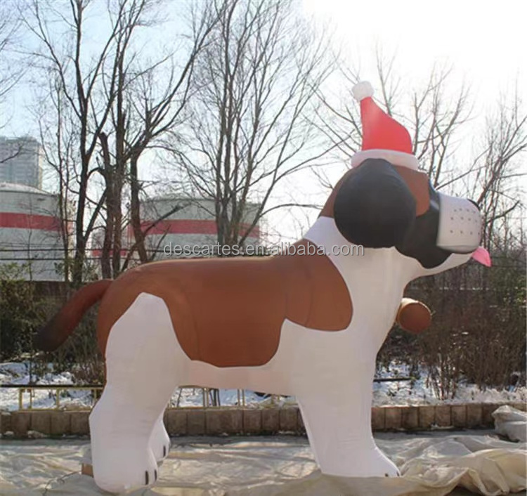 Event Decor 12ft Tall  Giant Inflatable Christmas Dog Cartoon For Outdoor Parade