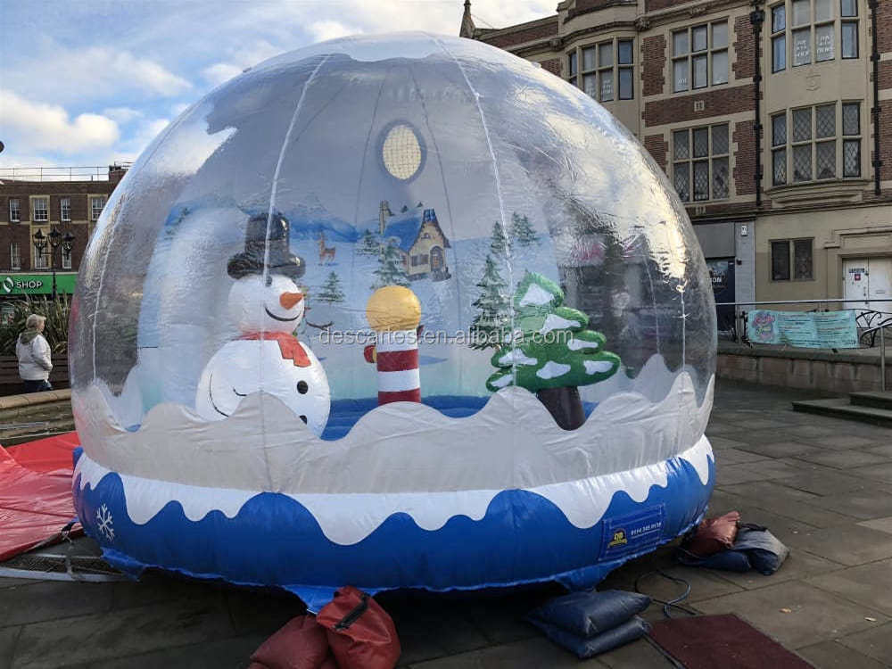 Top Sale Giant Outdoor Christmas Theme Inflatable Snow Globe For Events