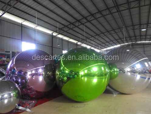 New Color 1.5M Inflatable Chrome Reflect Balls/Inflatable Christmas Mirror Balls