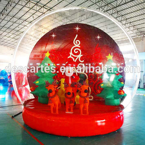 Dia:5M Giant Inflatable Christmas Human Snow Globes For Xmas Events