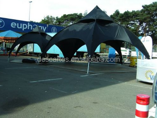 Aluminum frame 4.5m tade show display tents/custom advertising arch tents/spider tents for events