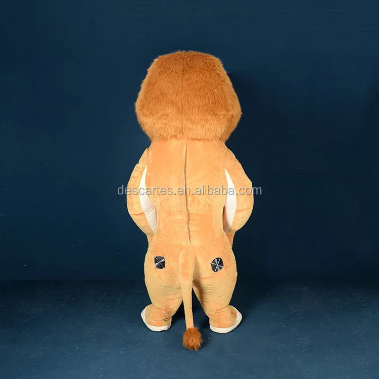 Movie Madagascar Plush Inflatable Lion Walking Costume For Adults