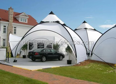 White expo dome spider tent/pop up display tents with sides walls