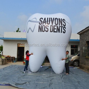 Oxford cloth inflatable advertising tooth, giant inflatable teeth models for publicity