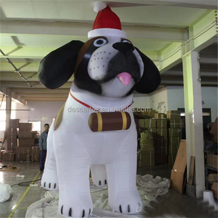 Event Decor 12ft Tall  Giant Inflatable Christmas Dog Cartoon For Outdoor Parade