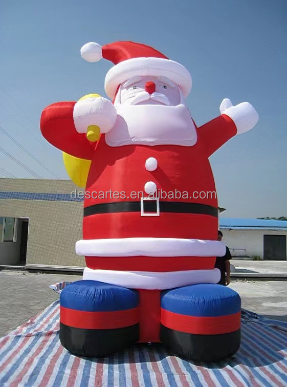 XMAS decoration giant inflatable Santa Claus character for shopping mall