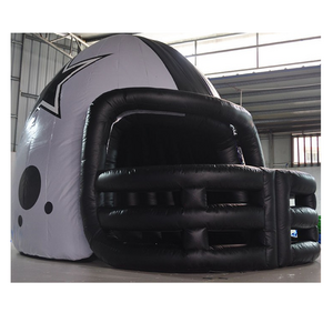 4.5m High Big Inflatable Player Football Helmet Tunnel For Sports Events