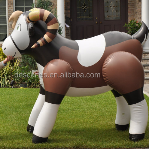 1.8m Tall PVC Inflatable Goal Animals , Custom Made Inflatable Sheep Toys For Advertising