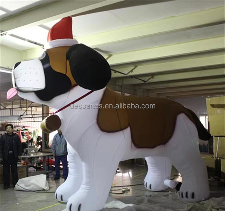 Event Decor 12ft Tall  Giant Inflatable Christmas Dog Cartoon For Outdoor Parade