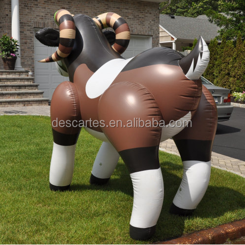 1.8m Tall PVC Inflatable Goal Animals , Custom Made Inflatable Sheep Toys For Advertising