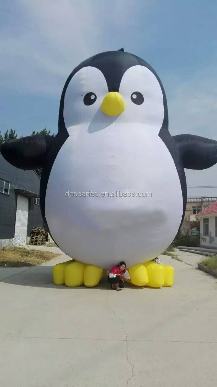 Movie Character Giant Inflatable Madagascar Penguin For Zoo Events