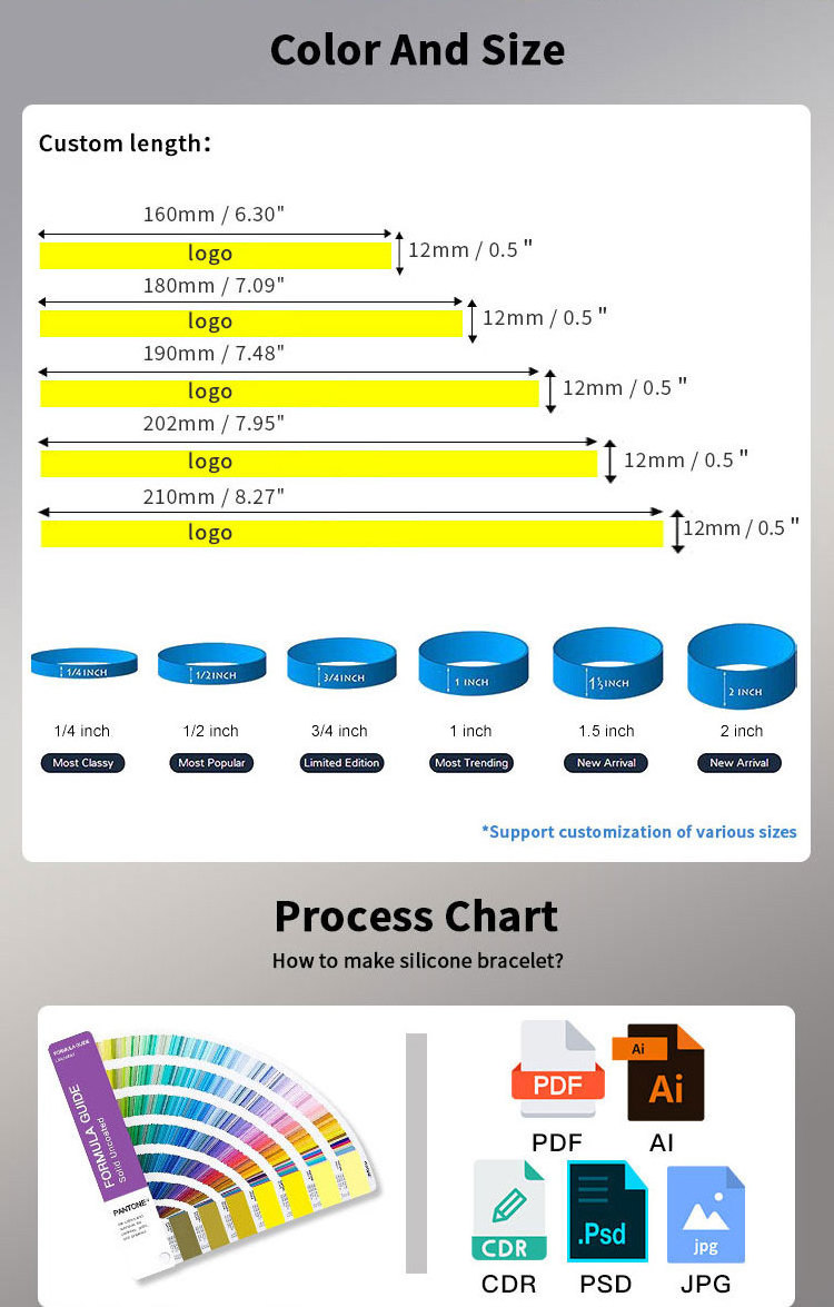 Custom Logo Cheap 100% Rubber Silicone Souvenirs Wristband/Silicone Printed Band Wristbands