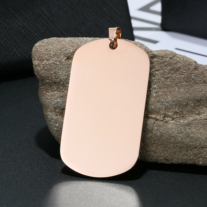 Wholesale Keychain Pendant Titanium Steel Men's Accessories Dog Tag Tag Jewelry Stainless Steel Tag Necklace