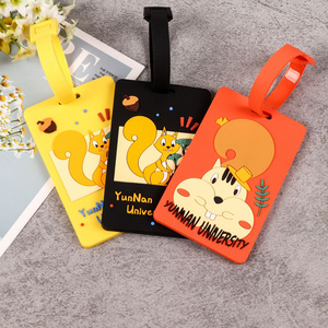 Personalized Custom Airplane Travel Pvc Luggage Tag Suitcase Bag Luggage Tags Soft Film Card Cover