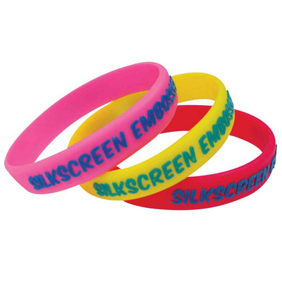 Custom Logo Cheap 100% Rubber Silicone Souvenirs Wristband/Silicone Printed Band Wristbands