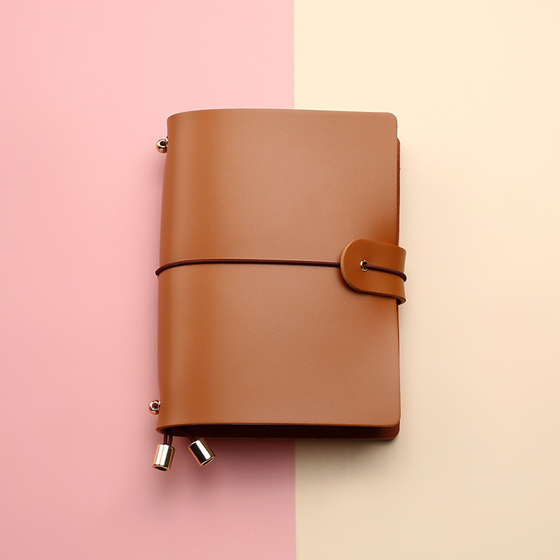 Solid Color Simple Fresh Creative Pu Leather Notebook Travel Convenient Multifunctional Notebook