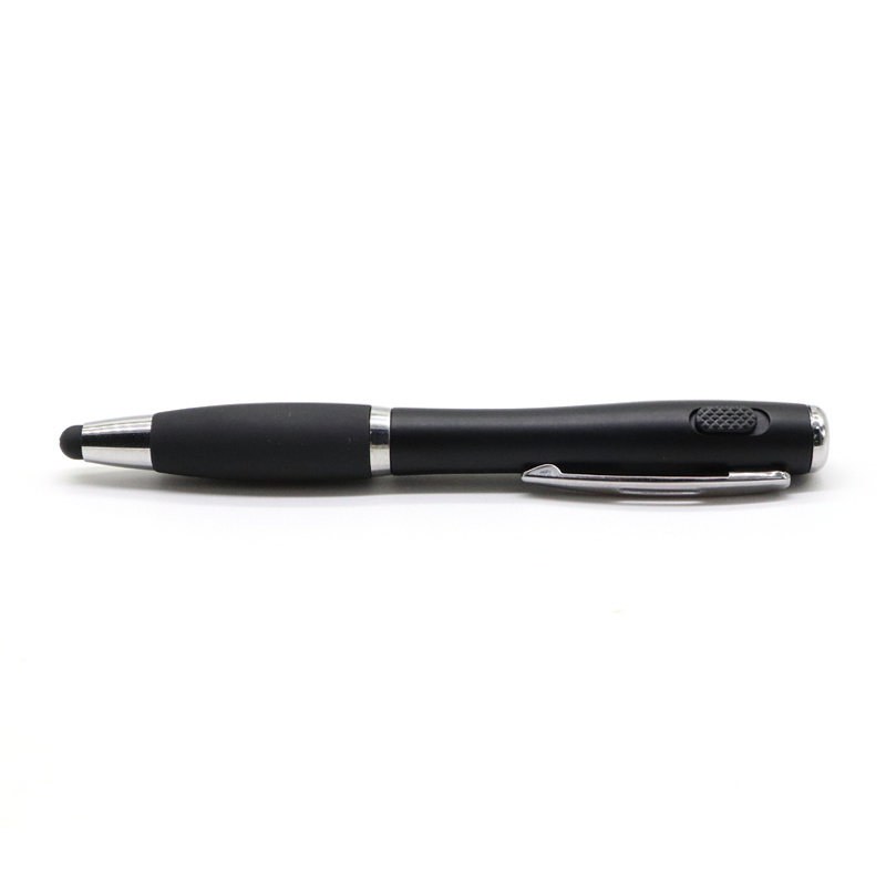 Promotional Business 3 In 1 Led Metal Pen Light Tip Ball With Stylus Flashlight Led Stylus Ballpoint Pen