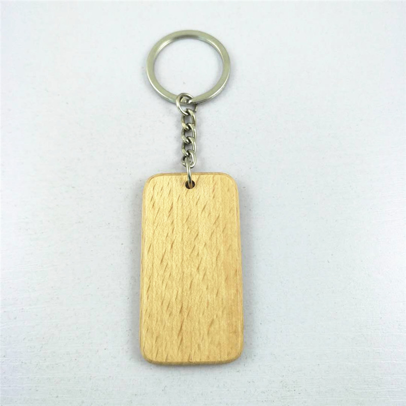 Factory Supplier Wholesale Custom Resin Wooden Disc Charm Keychain For Teacher