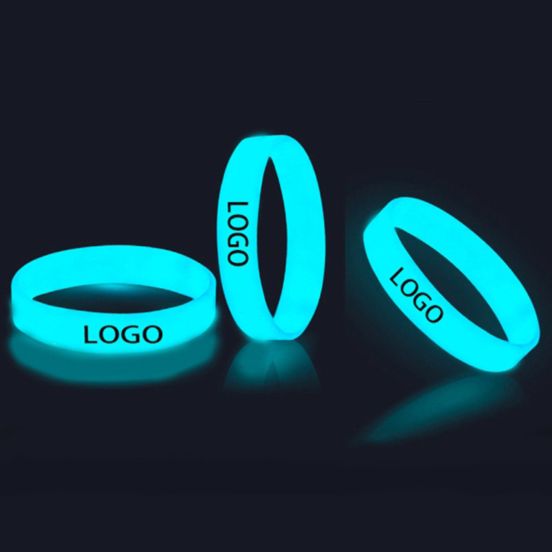 Motivational Quote Fluorescence Wristbands Glow In Dark Wrist Bands Luminous Silicone Wristbands With Logo Custom