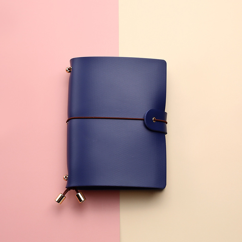 Solid Color Simple Fresh Creative Pu Leather Notebook Travel Convenient Multifunctional Notebook