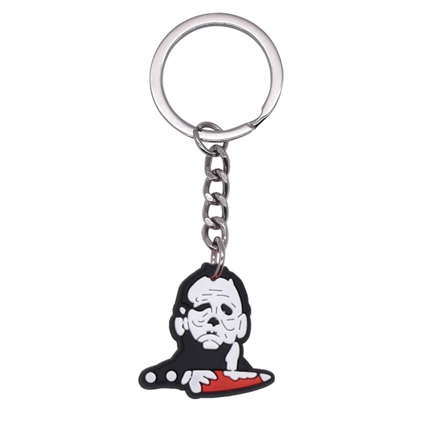 Halloween Cross Border Cartoon Keychain Pvc Soft Key Chain Bag Pendant Keychain