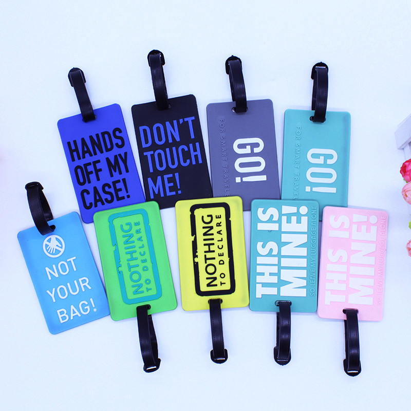 Custom Rubber Silicone Pvc Luggage Tag Baggage Tag Custom Personalized Logo Name Travel Bag Luggage Tags For Bag