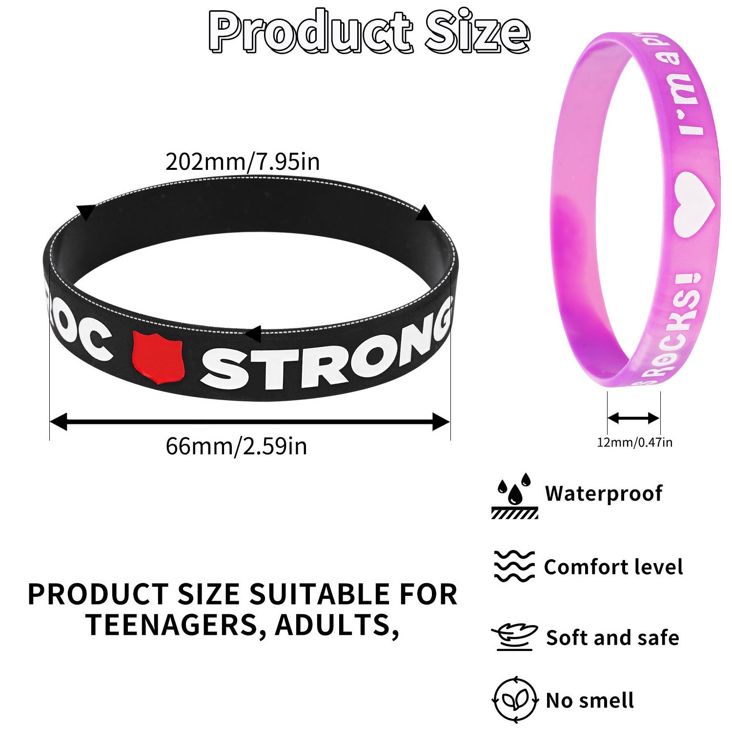 Wholesale Custom Luminous Printing Silicone Wristband Promotional Silicone Bracelet Wristbands With Debossed Logo