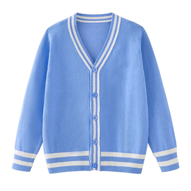 Custom Logo Fashion Men's Jacquard Striped Knit Button Down Men varsity Cardigan Men's Sweaters