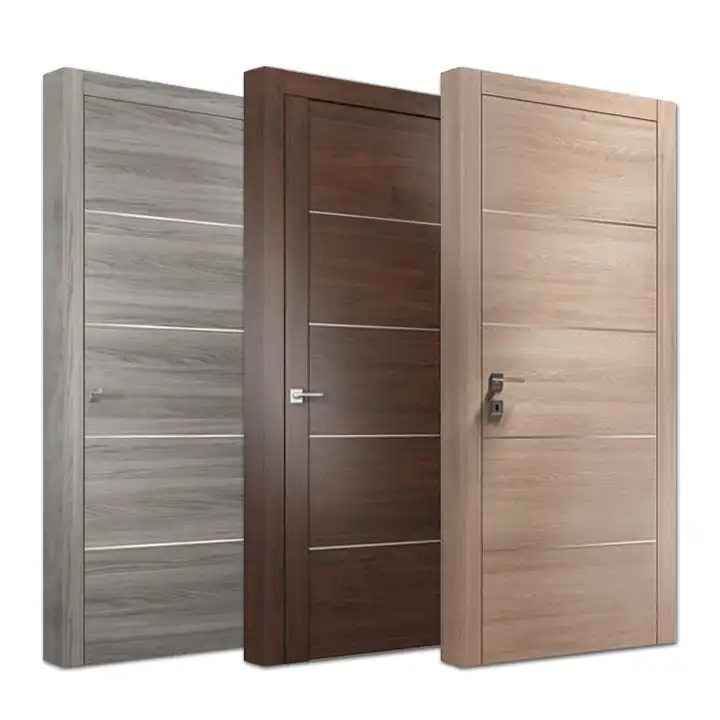 Smart Factory Manufacturing French Residential Exterior Security Entry Soundproofing Solid Wooden Doors