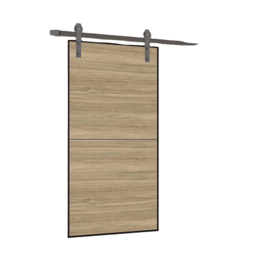 Interior Sound Proof Single Sided sliding solid Wood Plank Barn Door Slide Barn Door For House And Villa